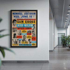 Sam Cooke, Jackie Wilson & Many Others 1959 Chattanooga TN Concert Poster