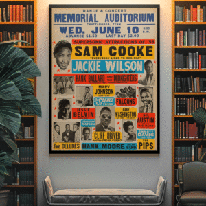 Sam Cooke, Jackie Wilson & Many Others 1959 Chattanooga TN Concert Poster