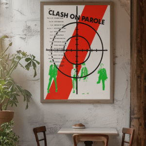 Classic Clash 1978 Poster – Rare UK Tour Print Featuring Joe Strumme