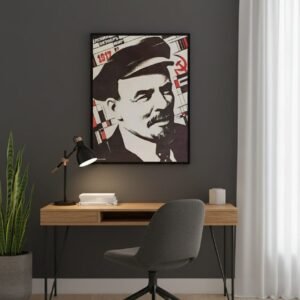 Vintage 1960s Soviet Union Lenin Poster – Retro Communist Propaganda Collectible Print