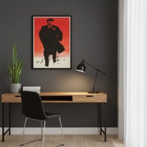 Vintage 1960s Soviet Union Lenin Poster – Retro Communist Propaganda Collectible Print