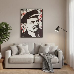 Vintage 1960s Soviet Union Lenin Poster – Retro Communist Propaganda Collectible Print