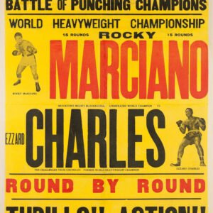 Rocky Marciano vs Ezzard Charles 1954 Heavyweight Championship Fight Poster