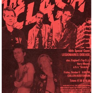 The Clash 1979 Punk Rock Concert Poster