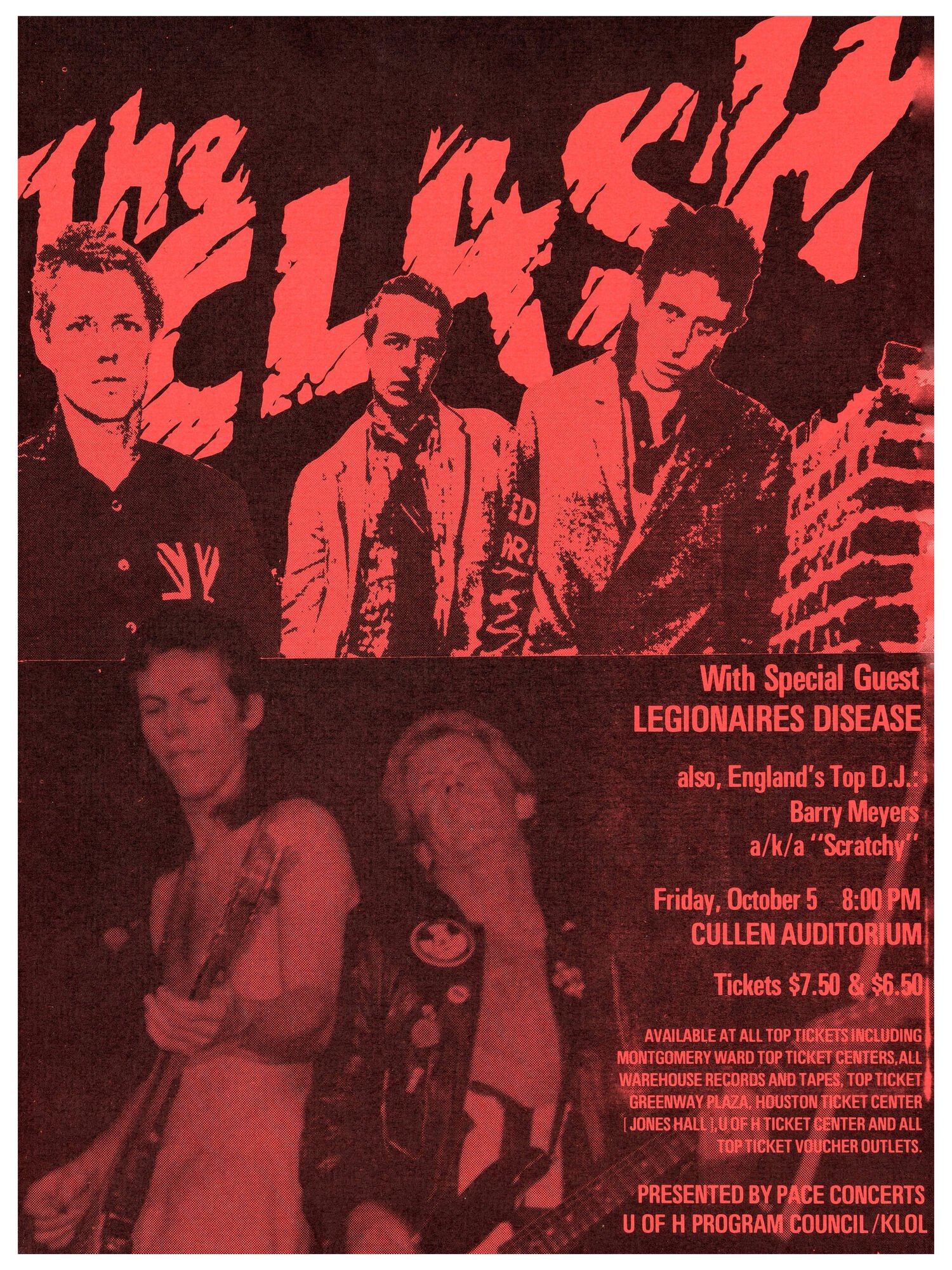The Clash 1979 Punk Rock Concert Poster