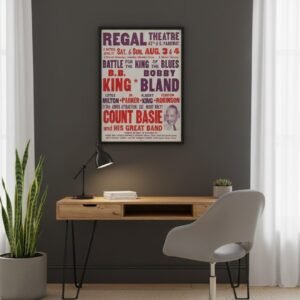 1963 B.B. King Bobby Blue Bland Count Basie Concert Poster – Classic Jazz and Blues Memorabilia