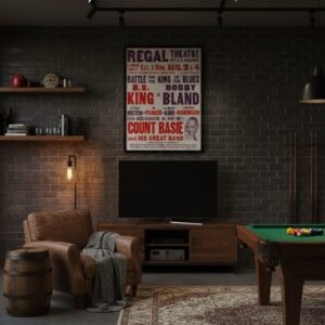 1963 B.B. King Bobby Blue Bland Count Basie Concert Poster – Classic Jazz and Blues Memorabilia