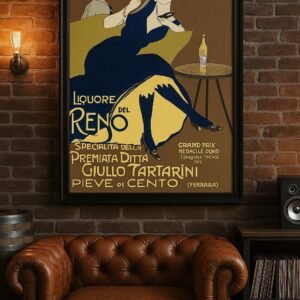 Liquore Del Reno 1909 Vintage Advertising Poster