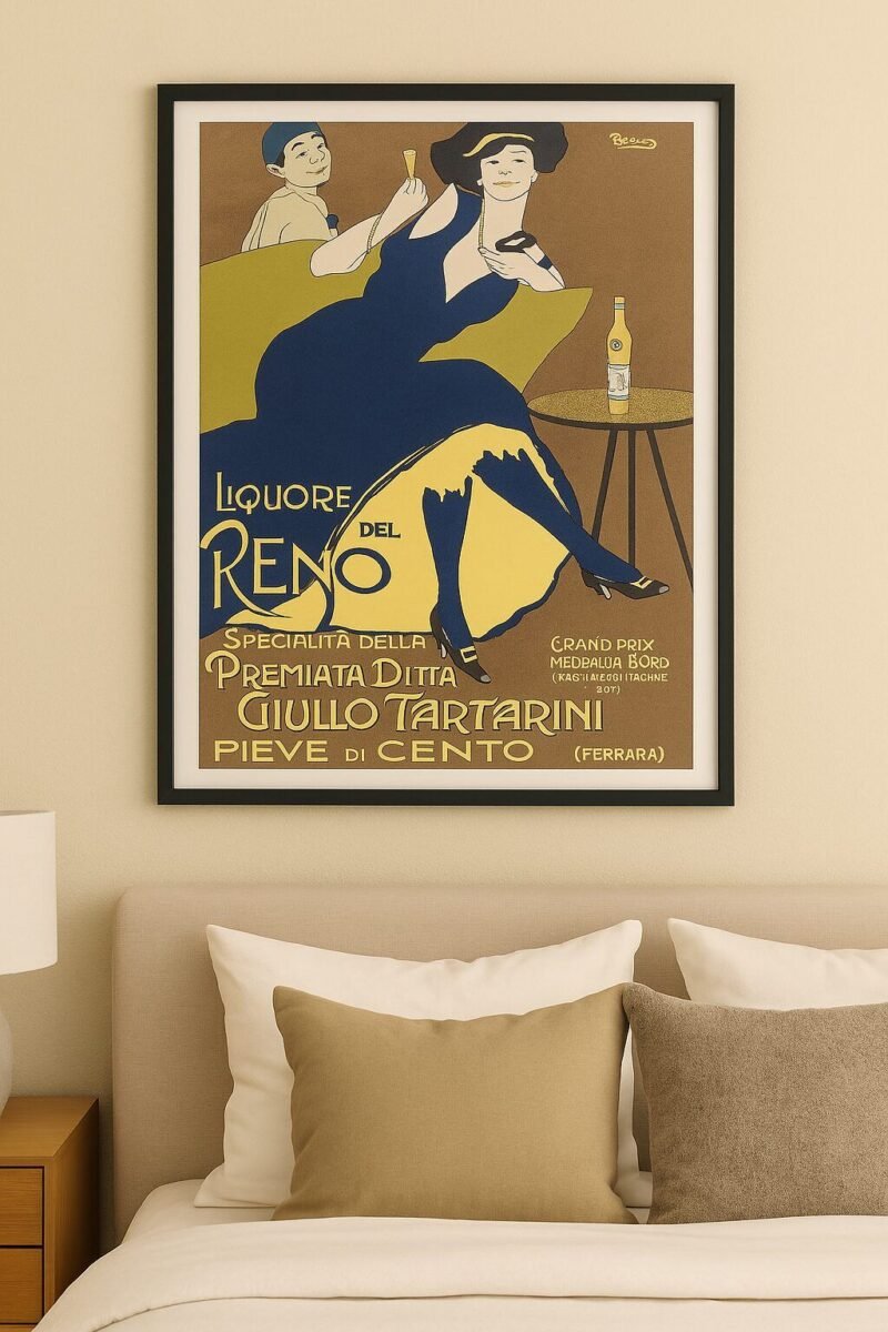 Rare Liquore Del Reno 1909 Poster – Antique Italian Art Nouveau ...