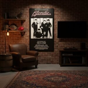 1979 Blondie Nick Lowe Tour Poster – Retro Punk Pop Music Collectible