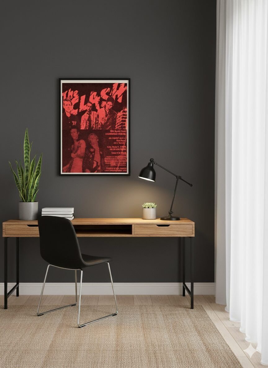 The Clash 1979 Punk Rock Concert Poster