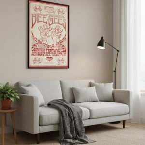 1971 Bee Gees Staple Singers Tour Poster – Classic Soul and Pop Music Memorabilia