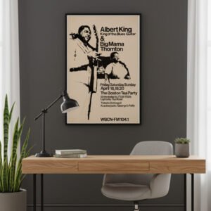 Albert King and Big Mama Thornton 1969 Boston Tea Party Concert Poster – Rare Vintage Blues Legend Print