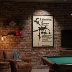 Albert King and Big Mama Thornton 1969 Boston Tea Party Concert Poster – Rare Vintage Blues Legend Print