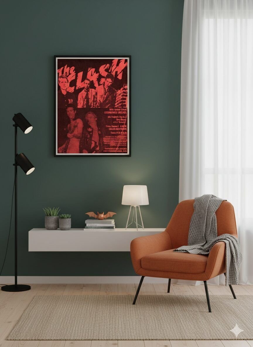 The Clash 1979 Punk Rock Concert Poster