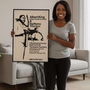 Albert King and Big Mama Thornton 1969 Boston Tea Party Concert Poster – Rare Vintage Blues Legend Print