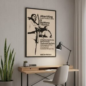 Albert King and Big Mama Thornton 1969 Boston Tea Party Concert Poster – Rare Vintage Blues Legend Print