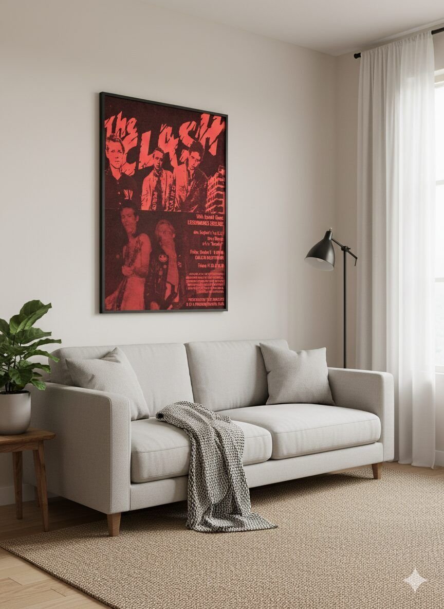 The Clash 1979 Punk Rock Concert Poster