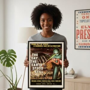 The Day the Earth Stood Still 1951 Movie Poster – Vintage Sci-Fi Film Print
