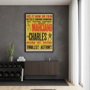 Rocky Marciano vs Ezzard Charles 1954 Heavyweight Championship Fight Poster