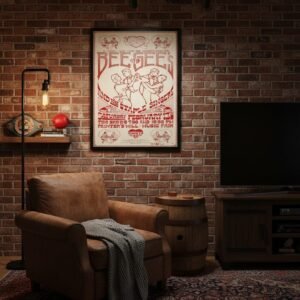 1971 Bee Gees Staple Singers Tour Poster – Classic Soul and Pop Music Memorabilia