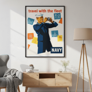 US Navy 1940s Propaganda Poster – Iconic WWII American Military Print