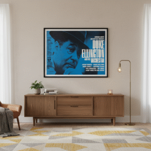 Vintage 1963 Duke Ellington Concert Poster – Düsseldorf Jazz Era Print