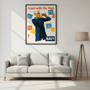 US Navy 1940s Propaganda Poster – Iconic WWII American Military Print