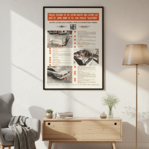 Goldfinger 1964 James Bond Aston Martin DB5 Promotional Poster