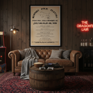 Bob Dylan “Goes Electric” 1965 Newport Folk Festival Poster