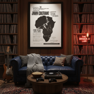 John Coltrane Olatunji 1967 Jazz Poster – Classic African Culture Concert Print