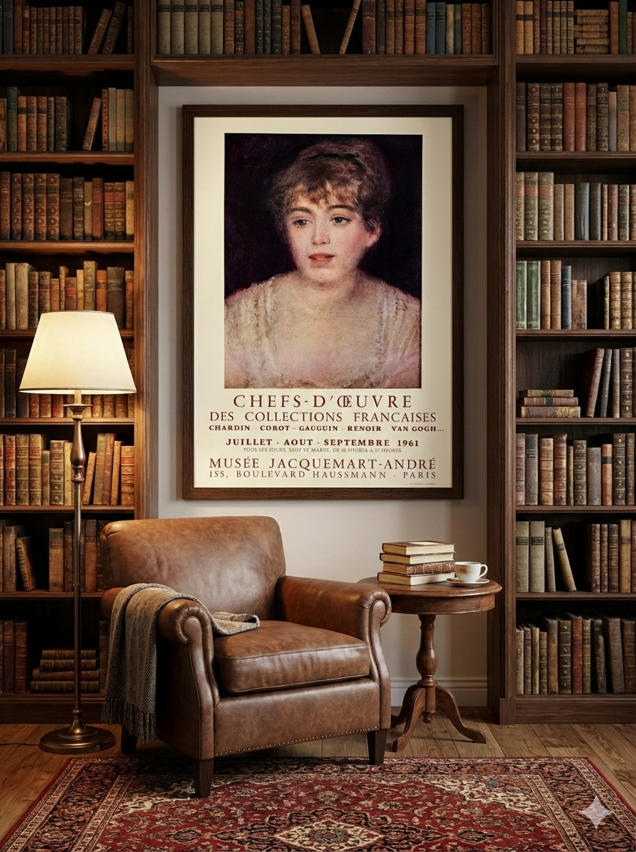 Vintage 1961 Art Poster – Retro French Gallery Exhibition Print