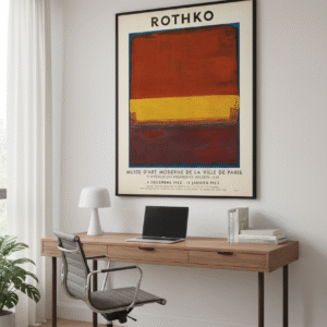 1962 abstract art exhibition poster featuring color field style composition