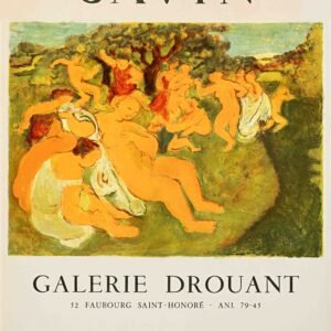 Savin Galerie Drouant 1963 Poster Vintage French Modern Art Exhibition Print