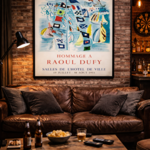 Raoul Dufy Poster – 1950s French Gallery Exhibition Print