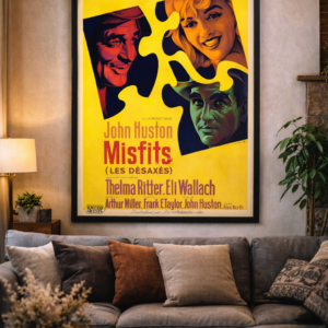 1960s film poster in French release style with dramatic composition