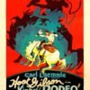 1920s cowboy movie poster with bold vintage typography and western theme