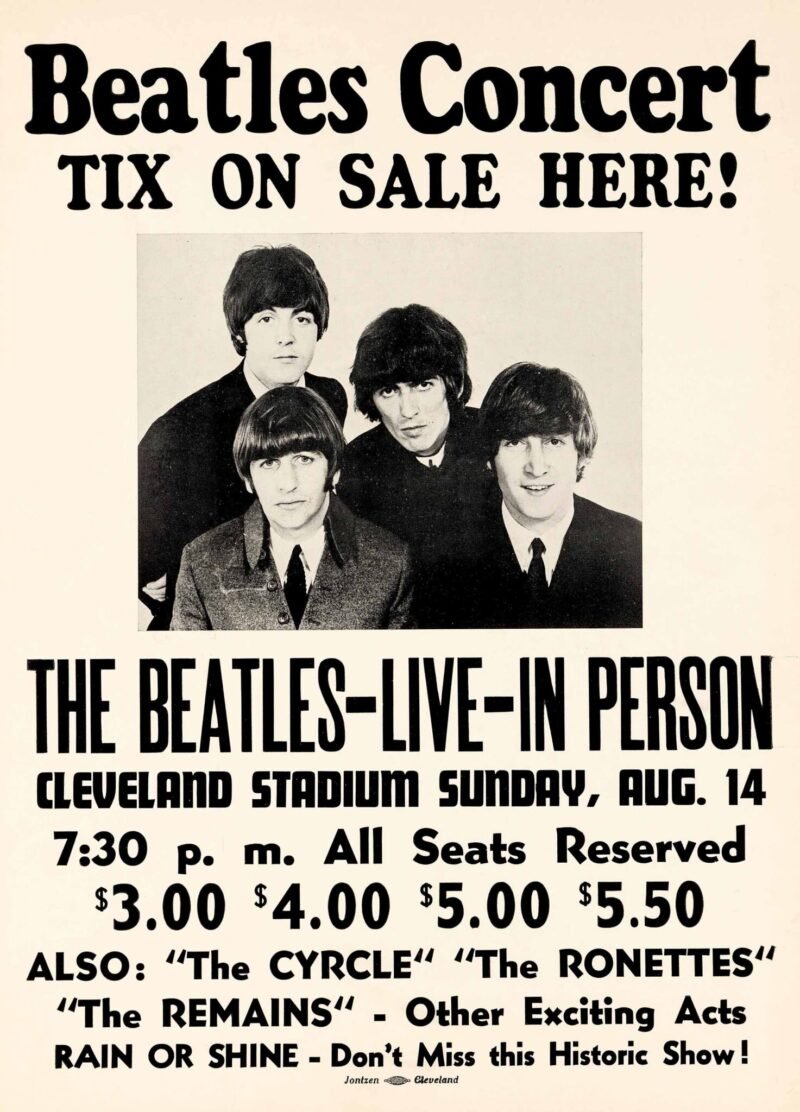 The Beatles Vintage Poster – 1966 Classic Rock Tour Memorabilia